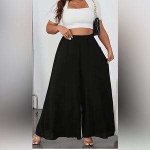 Wide Leg Black Palazzo Pants